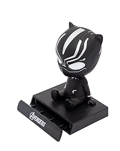 ELEGANT LIFESTYLE Black Panther Limited Edition Bobblehead with Mobile Holder – Perfect for Car, Office, and Study Table