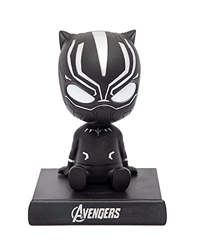 ELEGANT LIFESTYLE Black Panther Limited Edition Bobblehead with Mobile Holder – Perfect for Car, Office, and Study Table