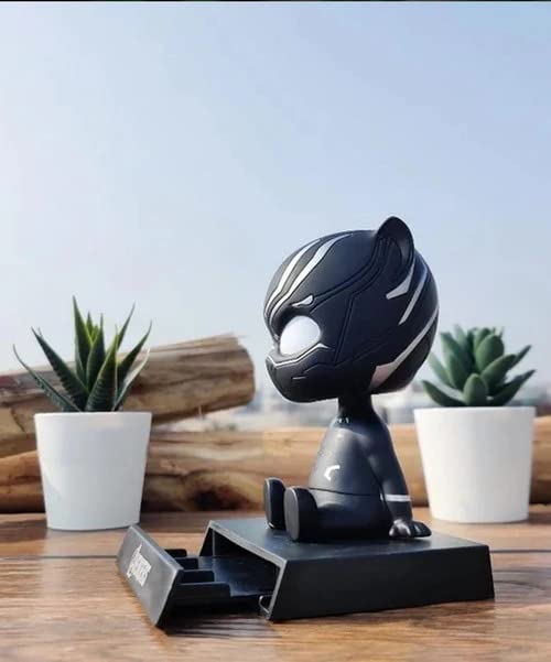 ELEGANT LIFESTYLE Black Panther Limited Edition Bobblehead with Mobile Holder – Perfect for Car, Office, and Study Table