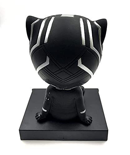 ELEGANT LIFESTYLE Black Panther Limited Edition Bobblehead with Mobile Holder – Perfect for Car, Office, and Study Table