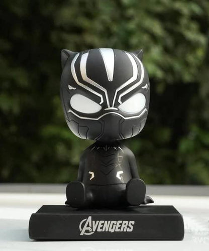 ELEGANT LIFESTYLE Black Panther Limited Edition Bobblehead with Mobile Holder – Perfect for Car, Office, and Study Table