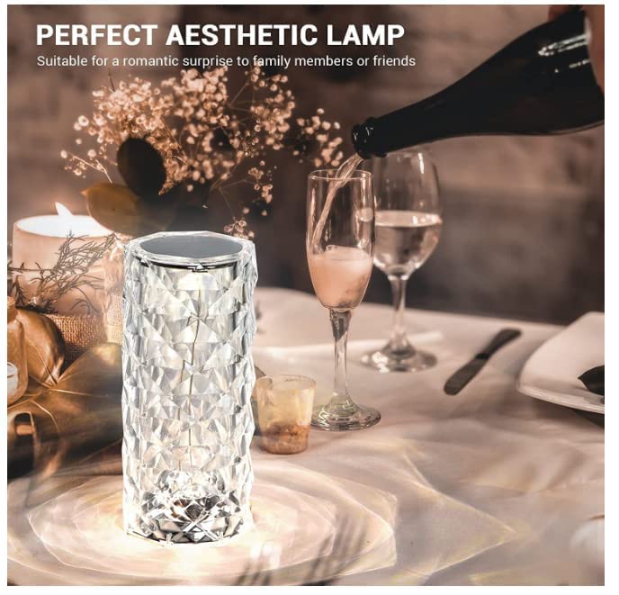 BRAHMANI ENTERPRISE Crystal Rose Diamond LED Night Lamp