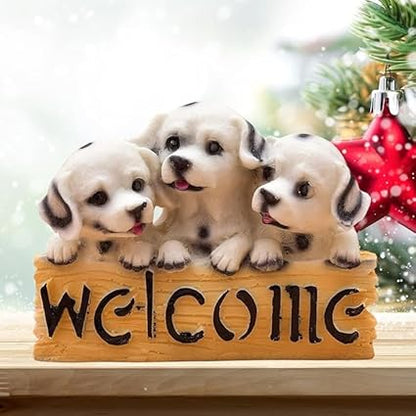 Welcome Dog Statue Resin