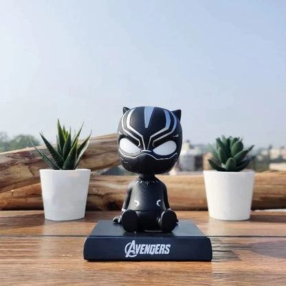 ELEGANT LIFESTYLE Black Panther Limited Edition Bobblehead with Mobile Holder – Perfect for Car, Office, and Study Table