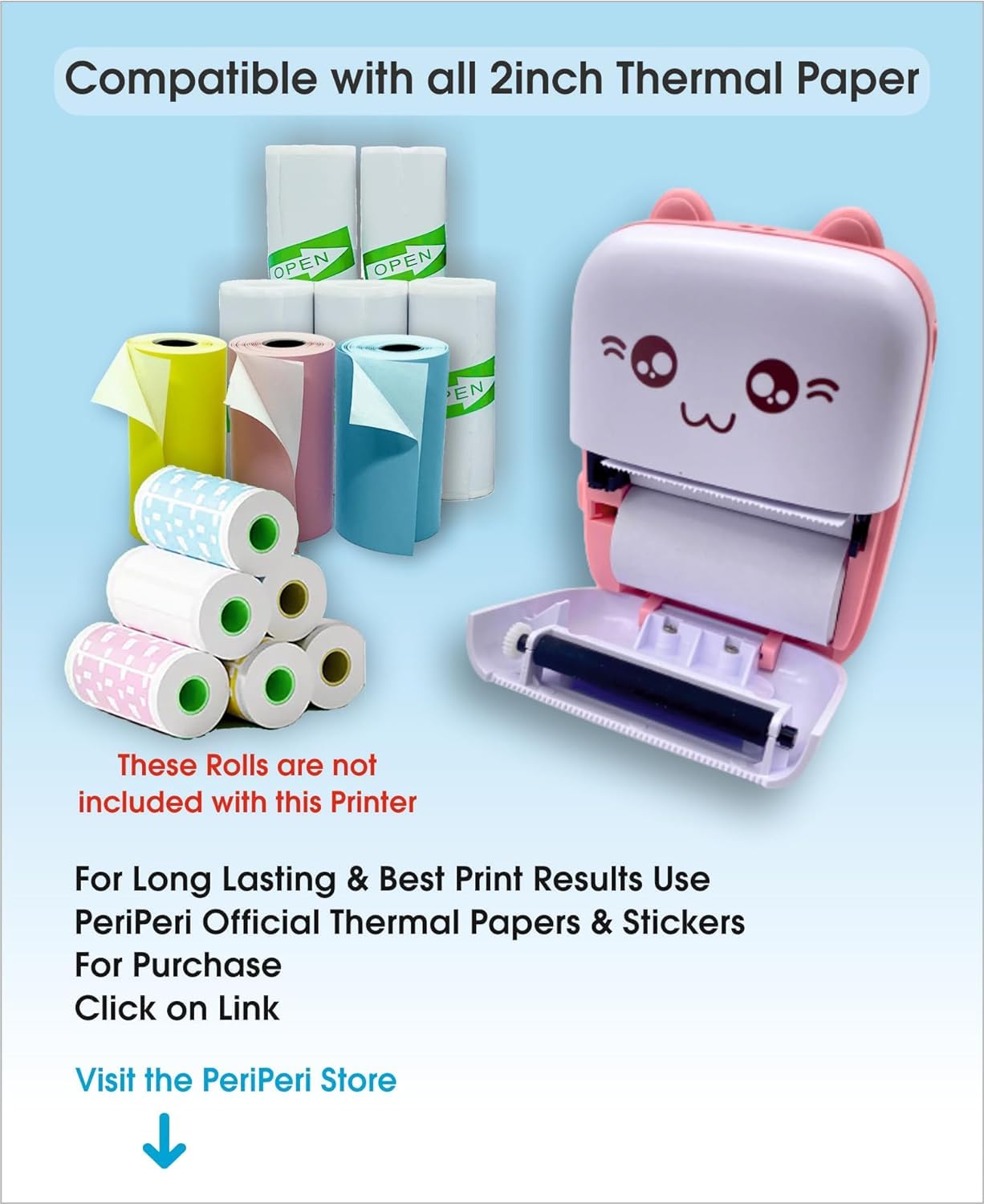 DIVINE Mini Thermal Printer – Portable Bluetooth Pocket Printer for Photos, Lists, Labels & More