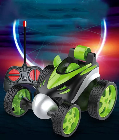 Goyal's ABS Remote Control Acrobatic Stunt Car | 360° Rotating Race Car with Lights & Music | Rechargeable Electric Toy for Kids 3 Years & Above