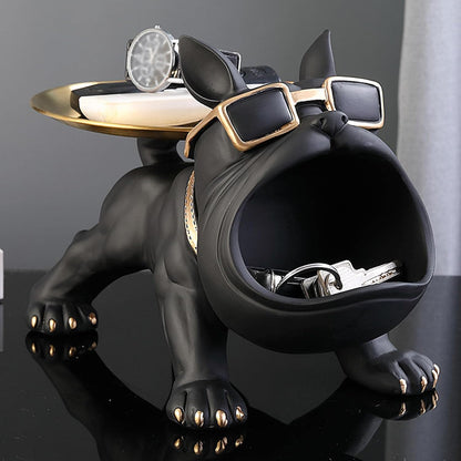 Bulldog Statue Storage Showpiece