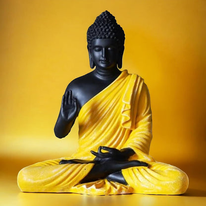 Lord Buddha Yellow Statue