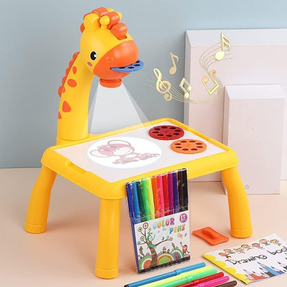 Unicorn Study Table with Lamp