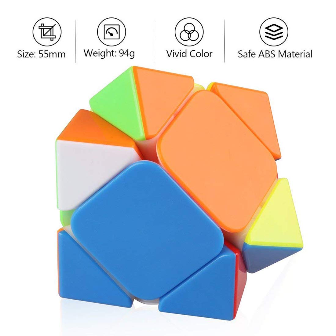 Mayu Skewb High Speed Stickerless Magic Puzzle Cube 3x3