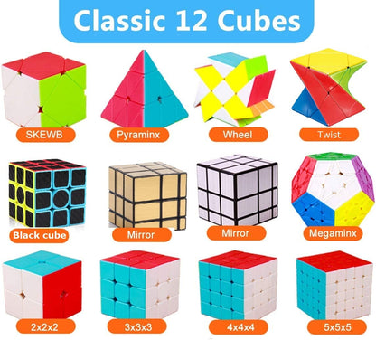 AUTHFORT 12 Pack Large Speed Cubes Set