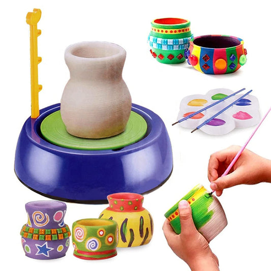 SellNjoy Imaginative Arts Pottery Wheel Kit for Kids – Creative DIY Pottery Making Fun