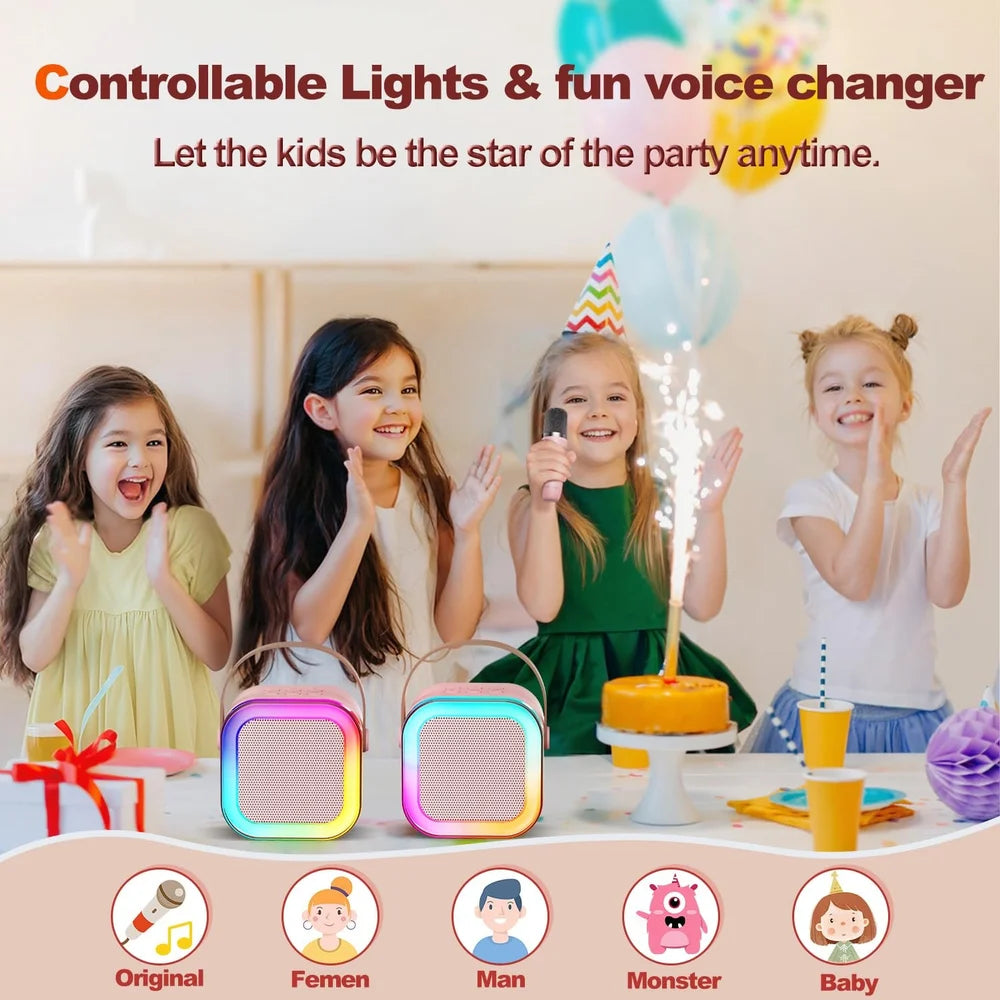 🎤 Karaoke Machine for Kids & Adults -Mini Portable Bluetooth Speaker K12 🎶