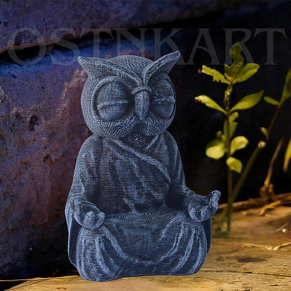 Meditation Owl Statue