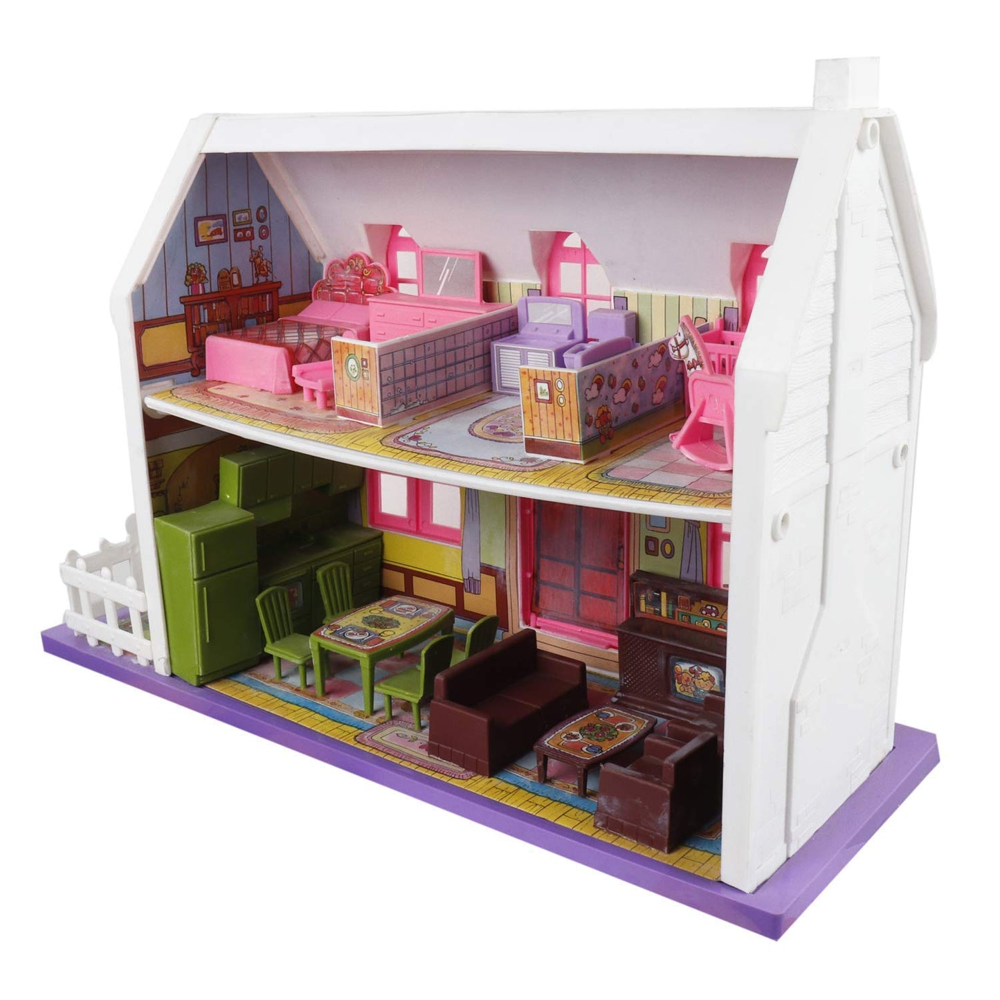 Bluebell 34-Piece Doll House Play Set for Girls – Complete with Furniture and Realistic Details