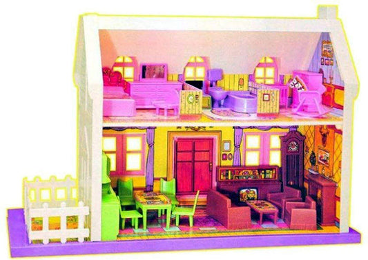 Bluebell 34-Piece Doll House Play Set for Girls – Complete with Furniture and Realistic Details