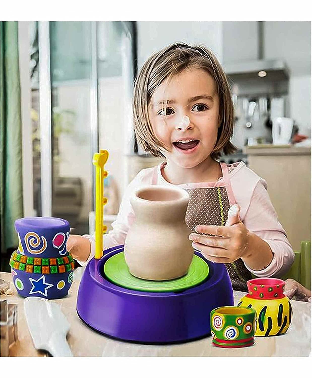 SellNjoy Imaginative Arts Pottery Wheel Kit for Kids – Creative DIY Pottery Making Fun