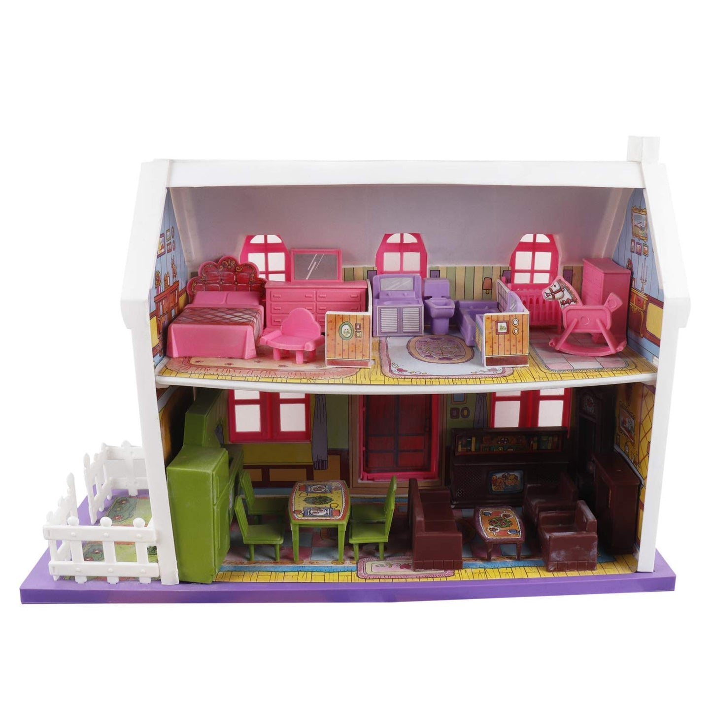 Bluebell 34-Piece Doll House Play Set for Girls – Complete with Furniture and Realistic Details