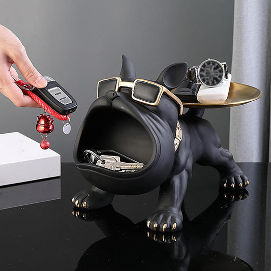 Bulldog Statue Storage Showpiece