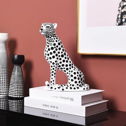 Resin Cheetah Sitting Statue