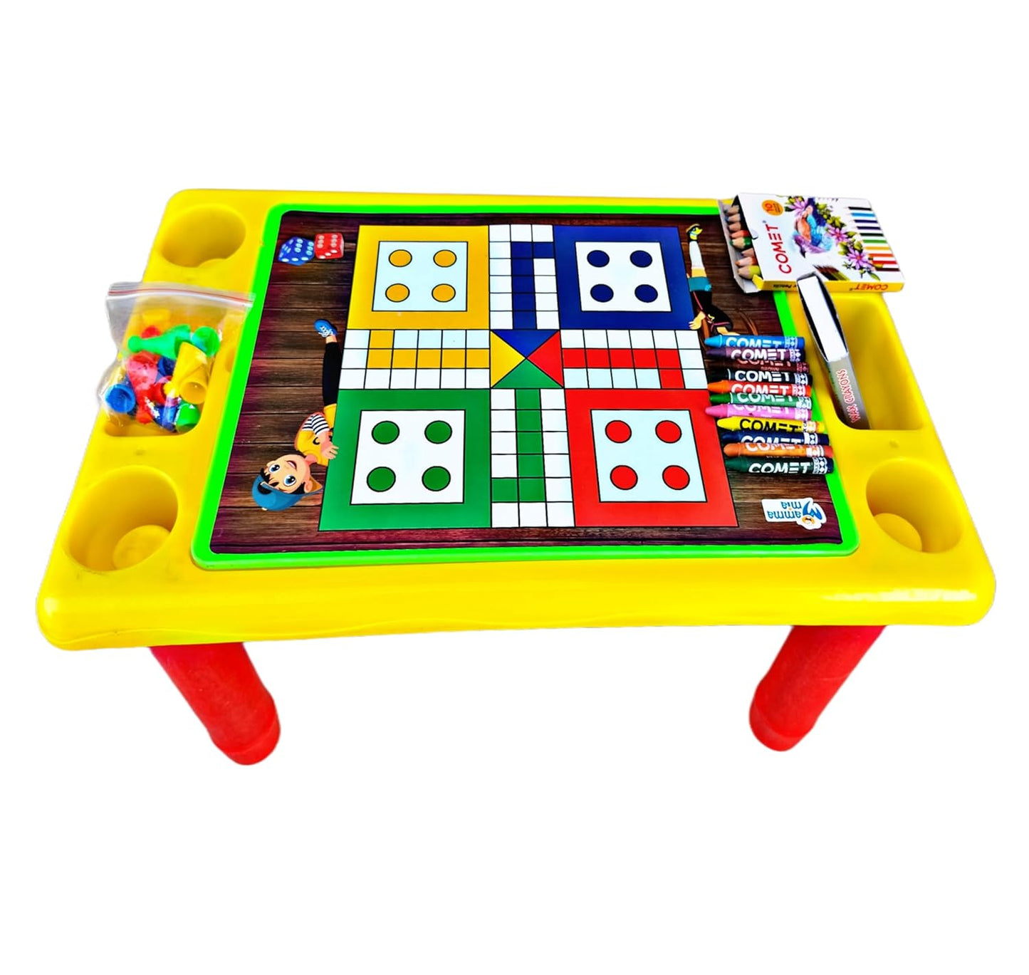 Ruhani Activity Table with Board Game – Unleash Creativity and Fun!