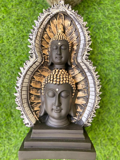 Double Head Buddha Statue