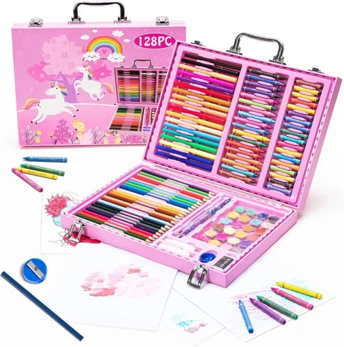 128-Piece Drawing Kit for Kids