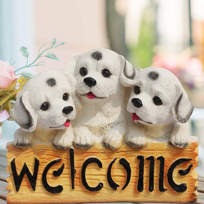 Welcome Dog Statue Resin