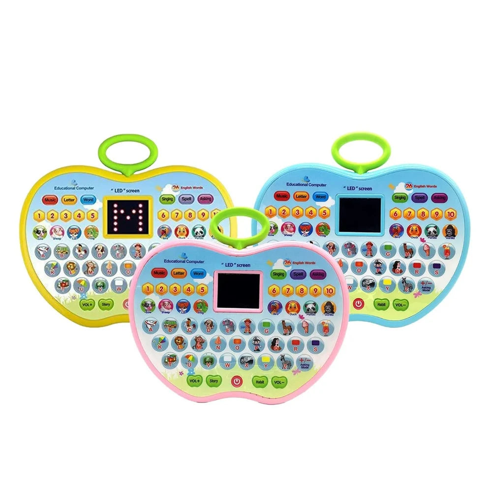 Apple Shape Educational Mini Computer Laptop Toy for Kids