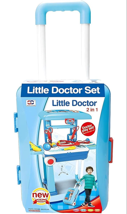 Premium Doctor Set Trolley for Kids (2-in-1 Pretend Play Medical Kit)