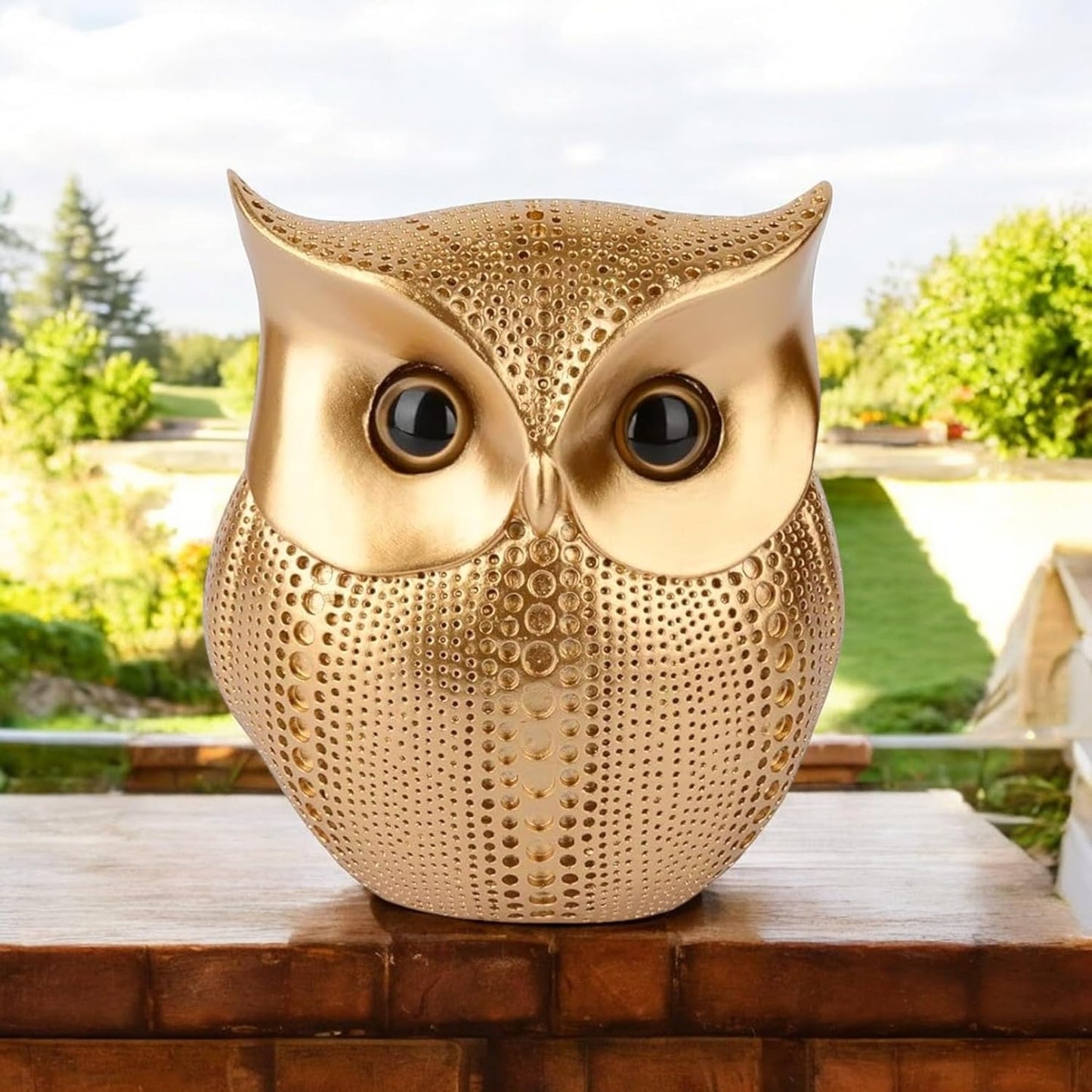 Modern Showpiece Golden Owl Statue