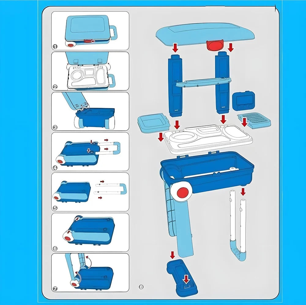 Premium Doctor Set Trolley for Kids (2-in-1 Pretend Play Medical Kit)