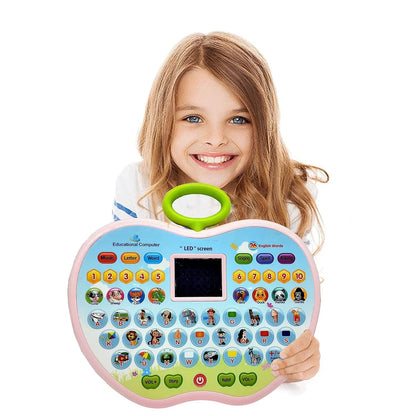 Apple Shape Educational Mini Computer Laptop Toy for Kids