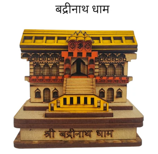 Badrinath temple wood temple gift decoration wood work mandir kedarnath 4dham mandir