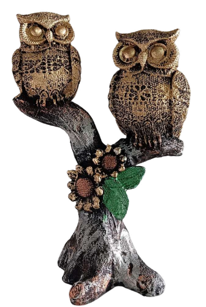 Two Owl Sitting showpiece