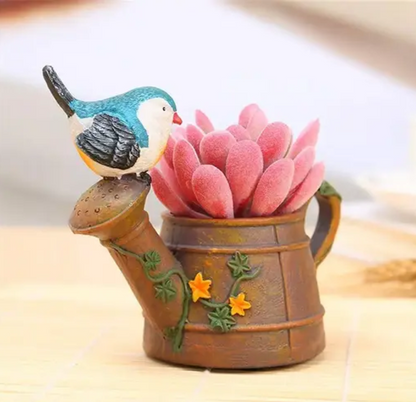 Flowerpot Bird Cattle showpiece