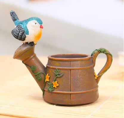 Flowerpot Bird Cattle showpiece