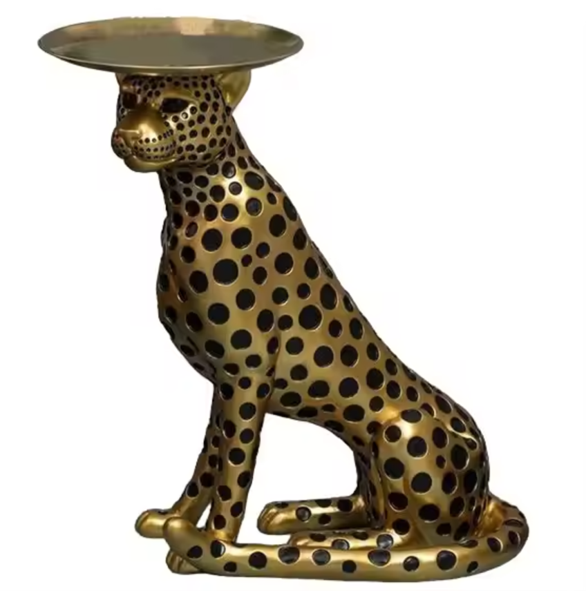 Resin Cheetah Sitting Statue