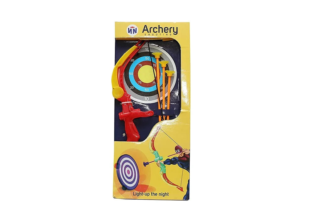 Multicolor Plastic Archery Bow and Arrow Toy Set