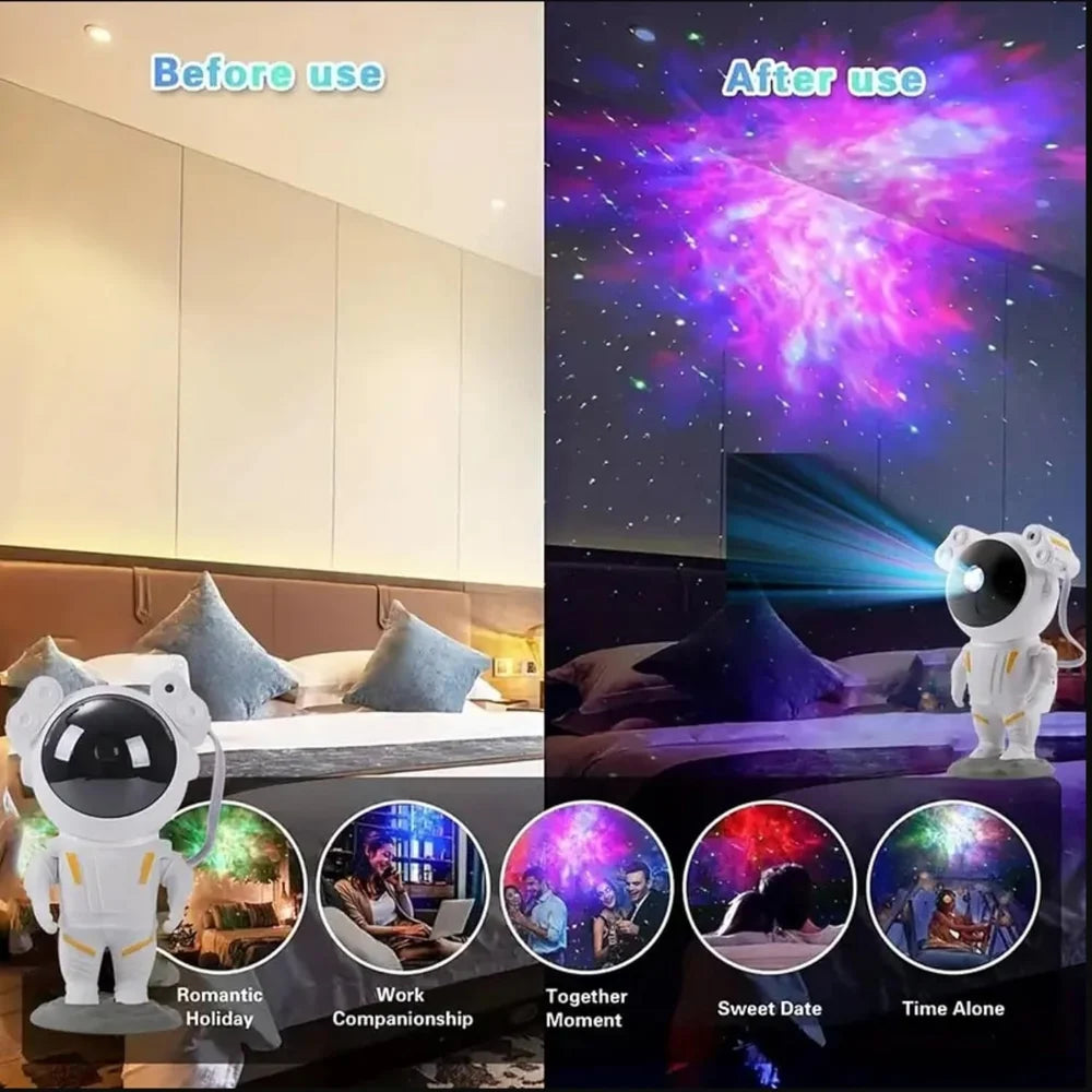 Astronaut Galaxy Projector with Remote Control (360° Adjustable, Timer, Kids)