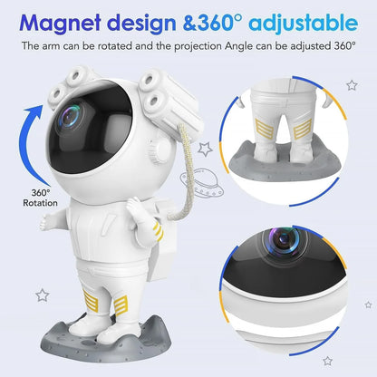 Astronaut Galaxy Projector with Remote Control (360° Adjustable, Timer, Kids)