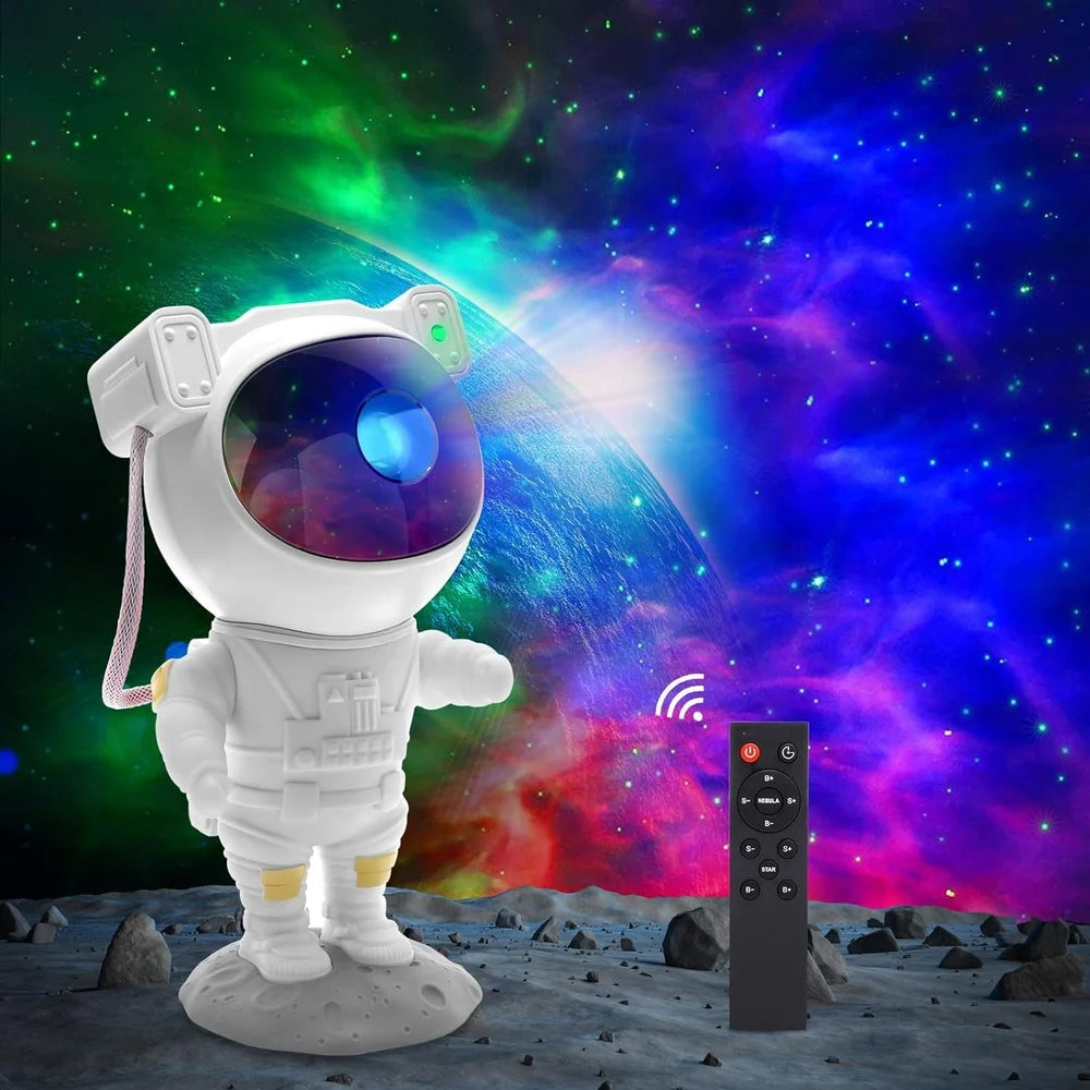 Astronaut Galaxy Projector with Remote Control (360° Adjustable, Timer, Kids)