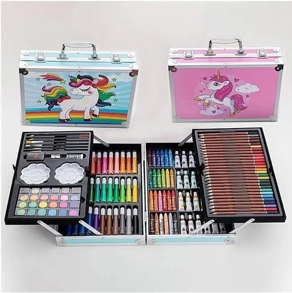 Deluxe Art Set Box & Drawing Kit (145 Pieces) Complete Art Kit with Crayons, Oil Pastels, Colored Pencils & More