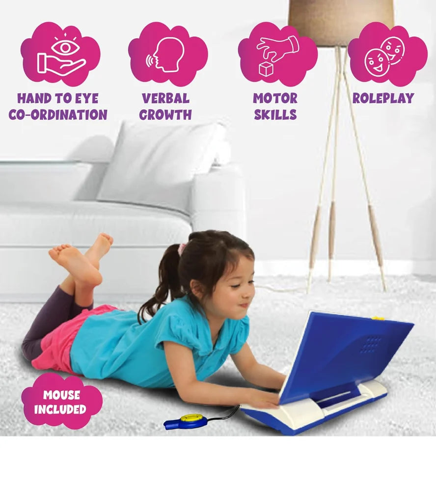 Educational Laptop Computer Toy with Mouse for Kids (Above 3 Years)