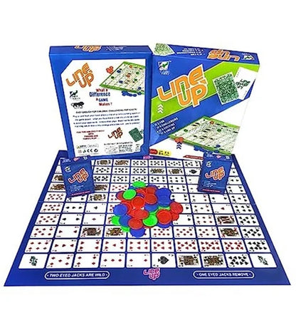 Line Up Cards Game – Challenging, Exciting Sequence Board Game for Families & Kids