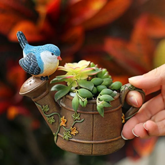 Flowerpot Bird Cattle showpiece