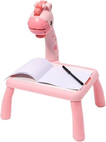 Unicorn Study Table with Lamp